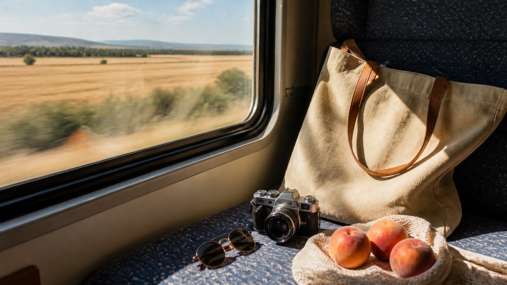 End-of-summer train-window story