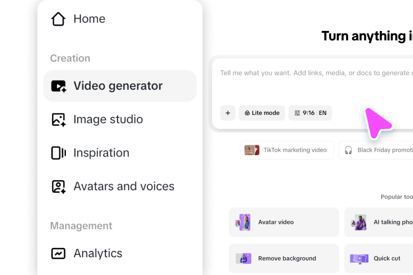 Upload product links or media
