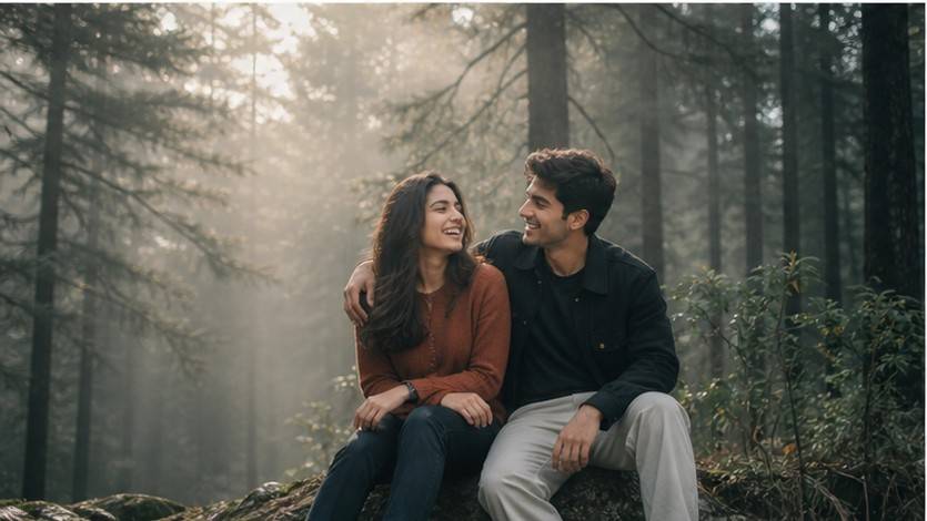 Aesthetic Foggy Forest Photoshoot example 3