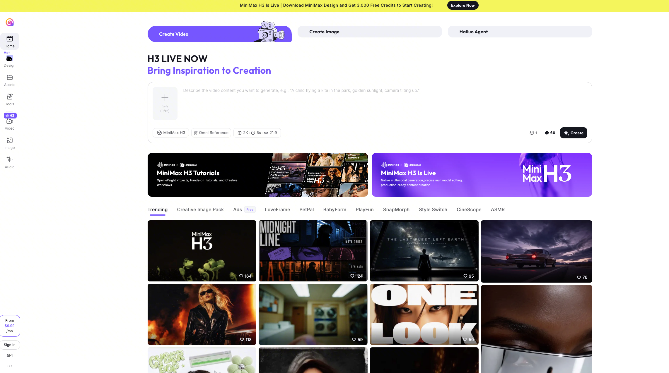5. Hailuo AI: best for new-user exploration and photo-effect ideas