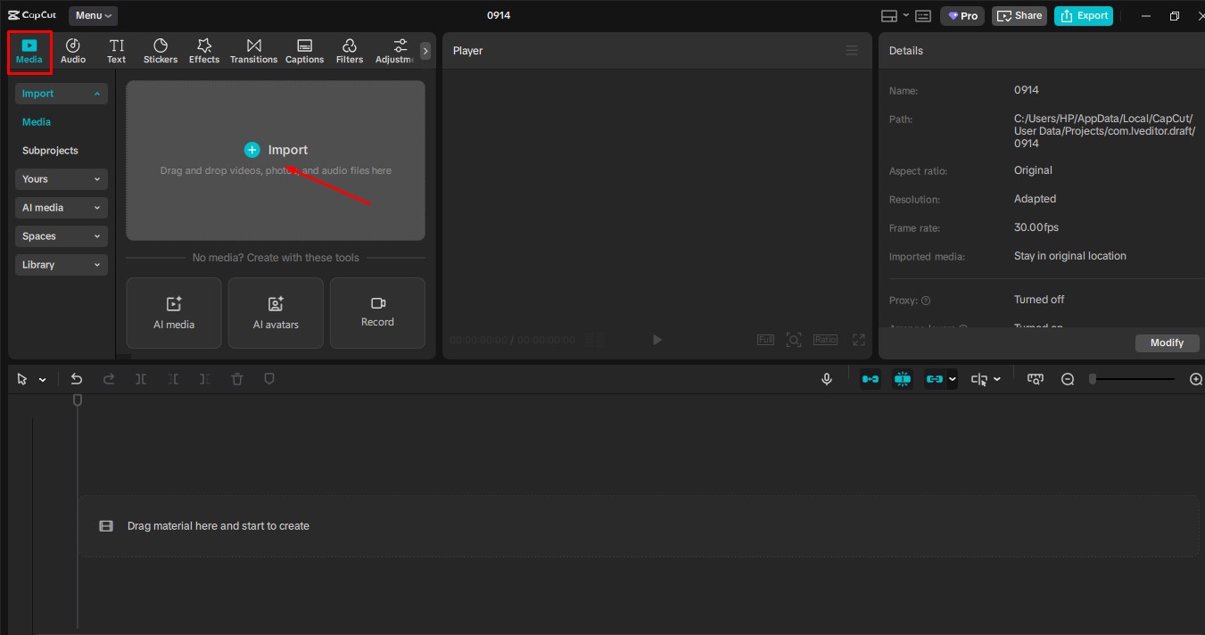 Zaimportuj swój film