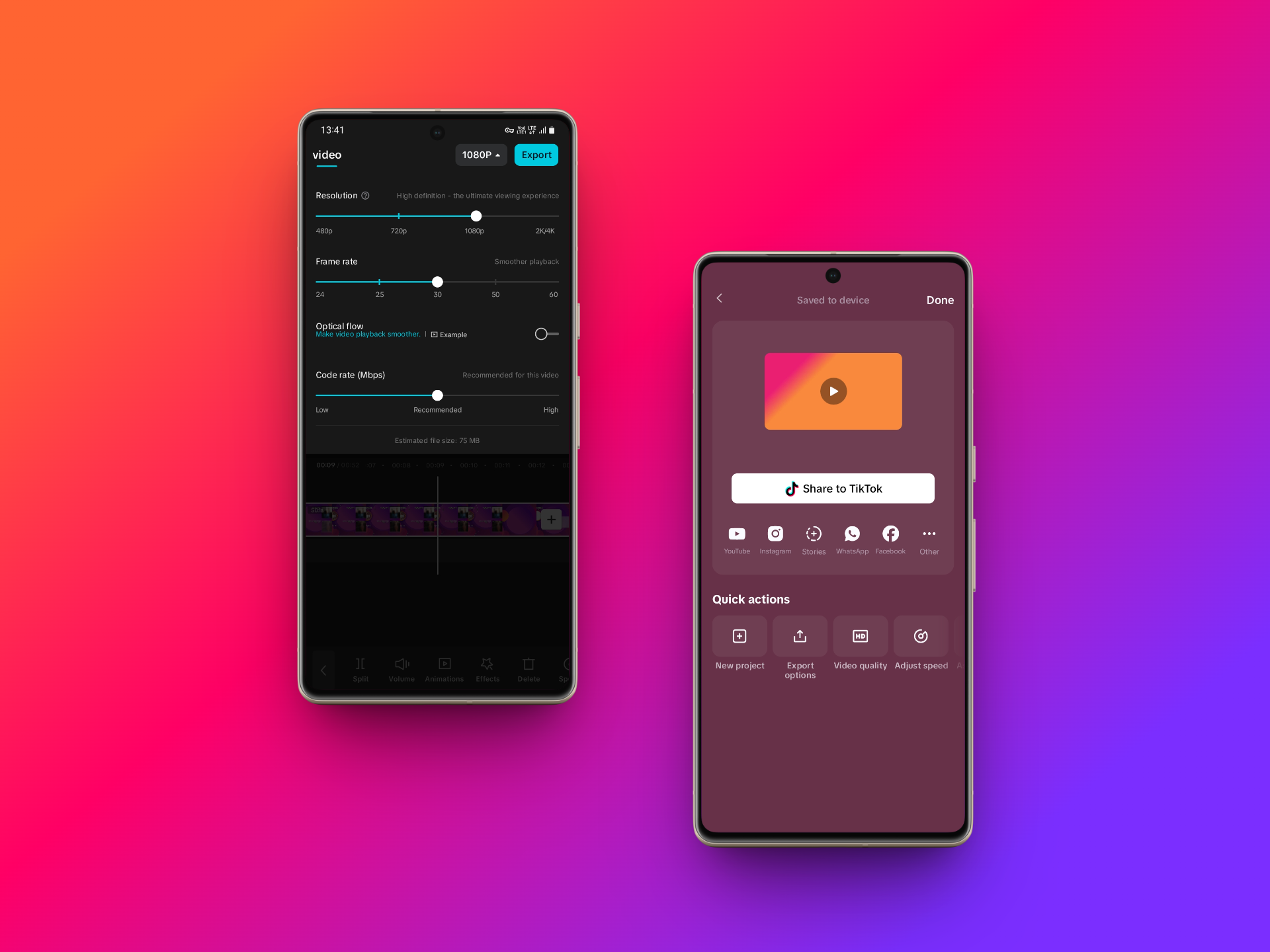 Export your YouTube ending screen video