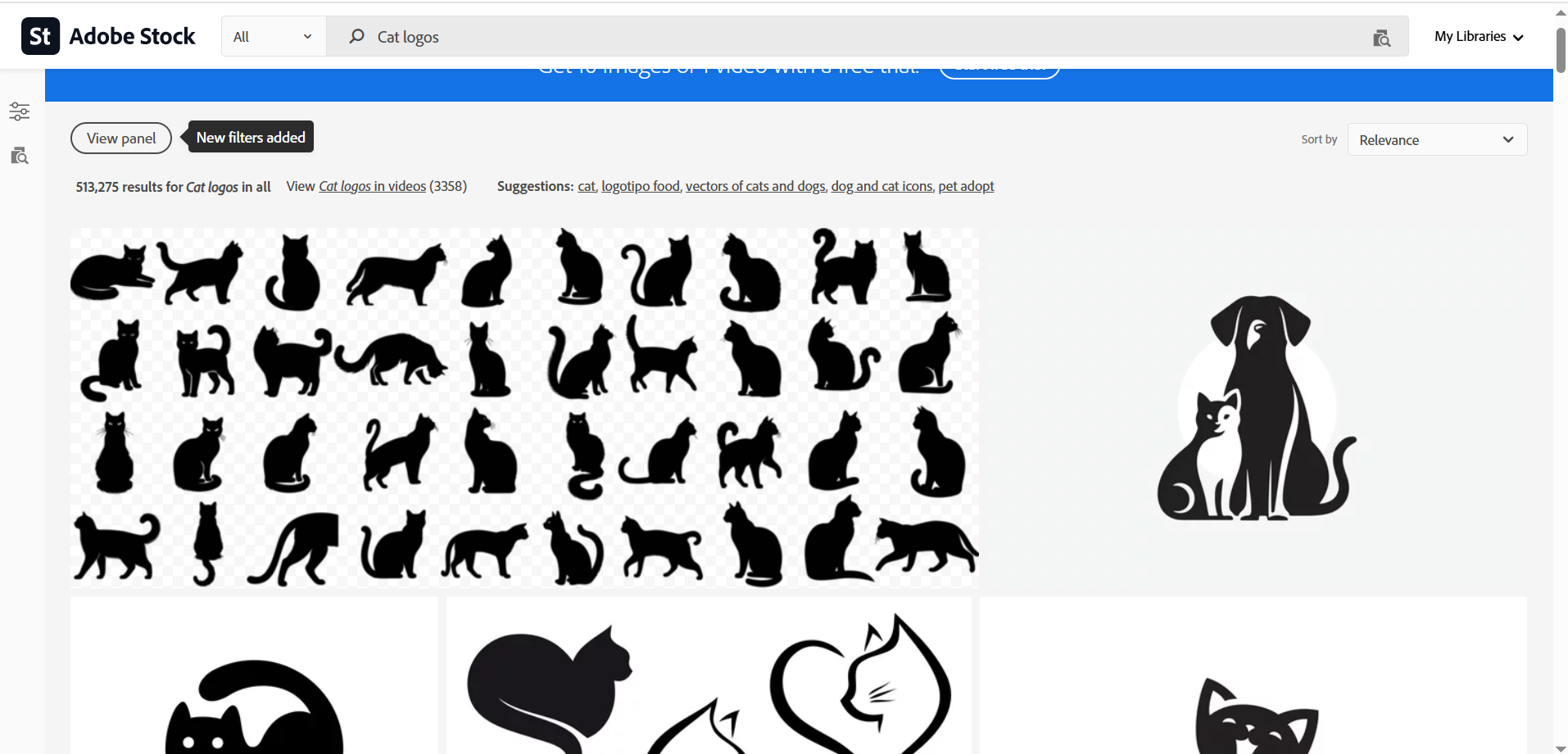 Adobe Stock - an online platform to discover a logo with a black cat