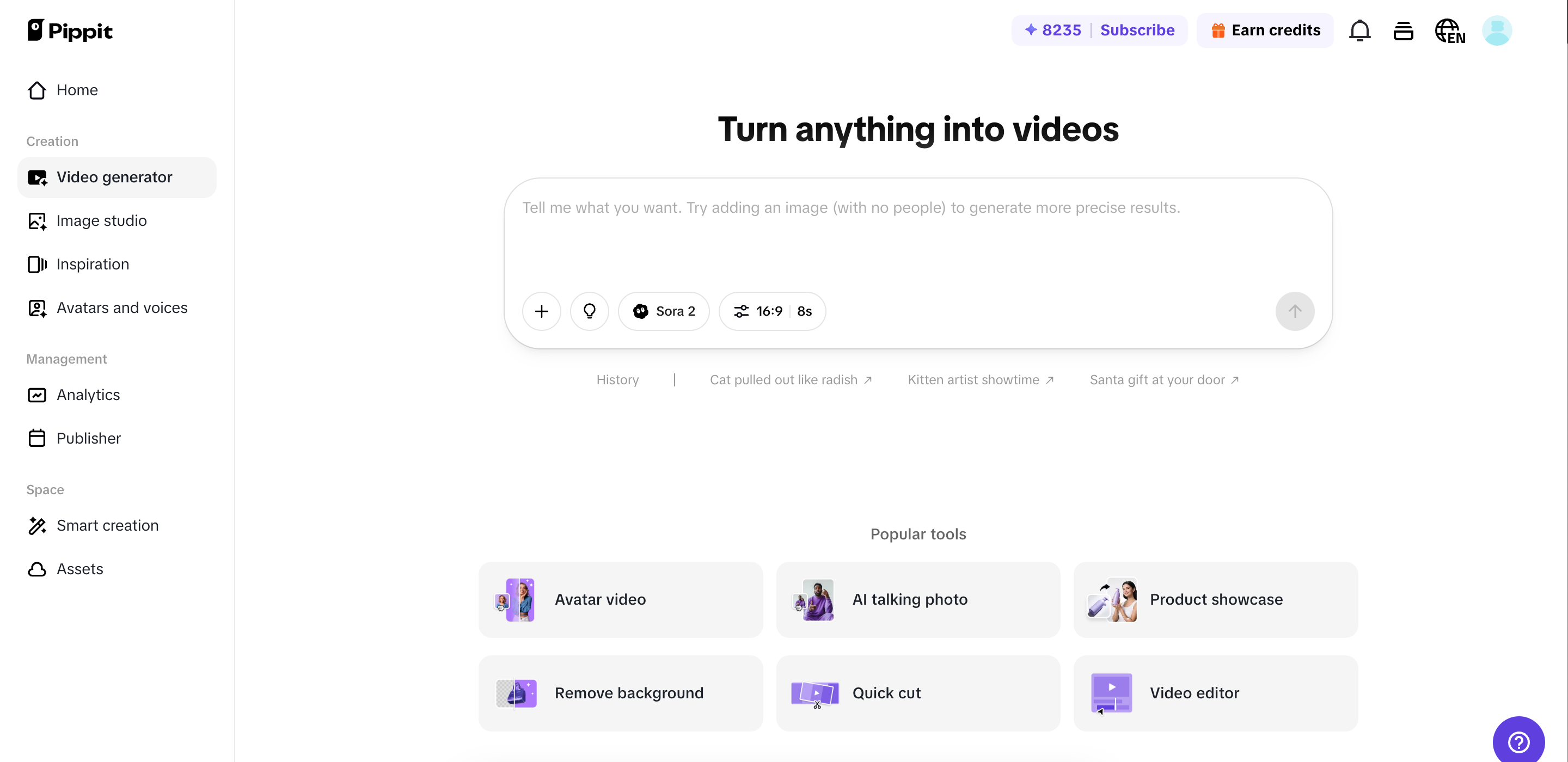Open the video generator