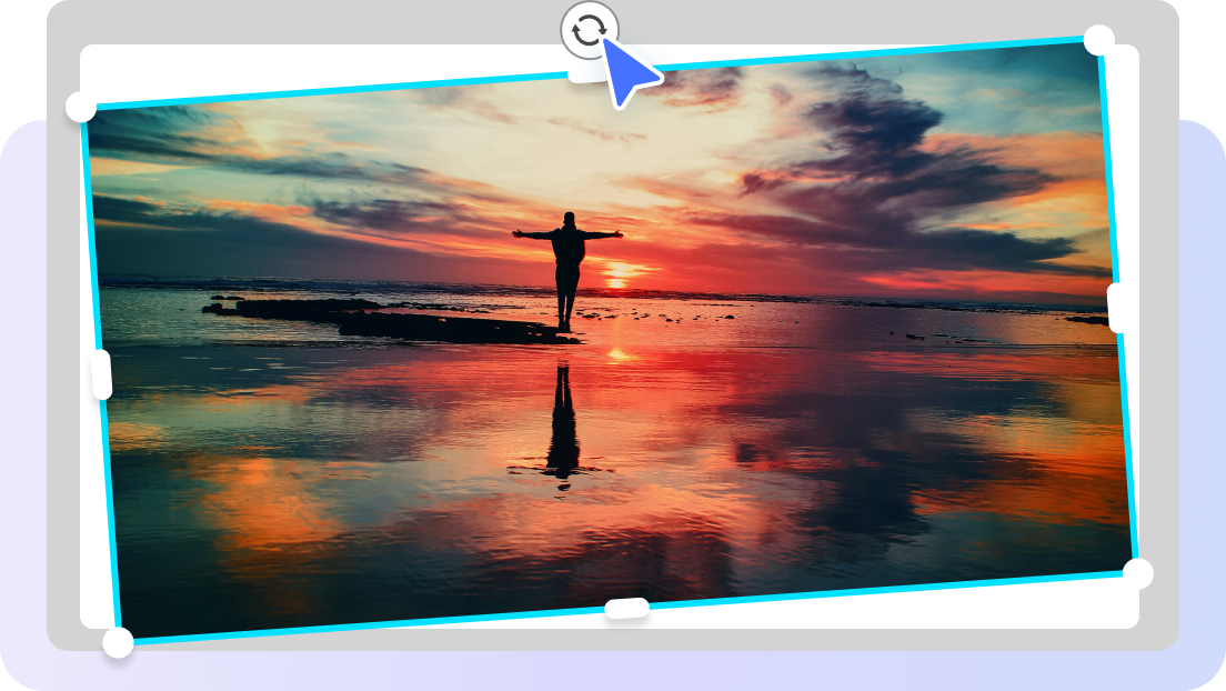 Precision dial to rotate the photo accurately