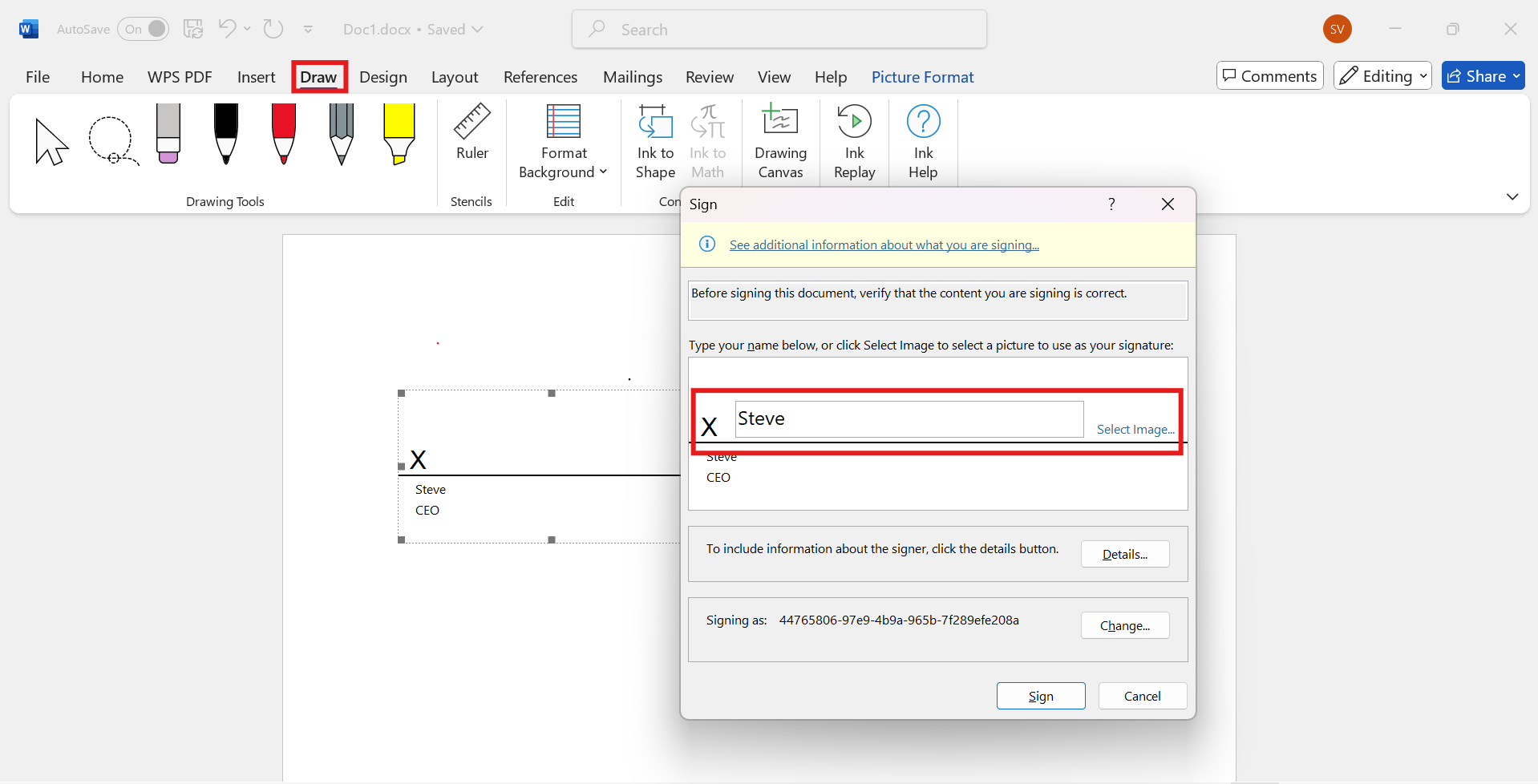 חתום על שורת החתימה
