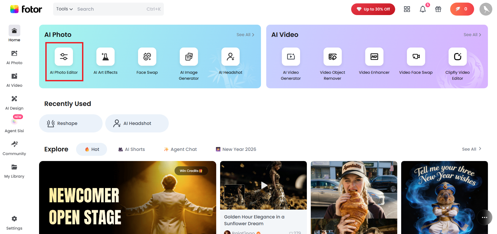 Open the AI Photo Editor
