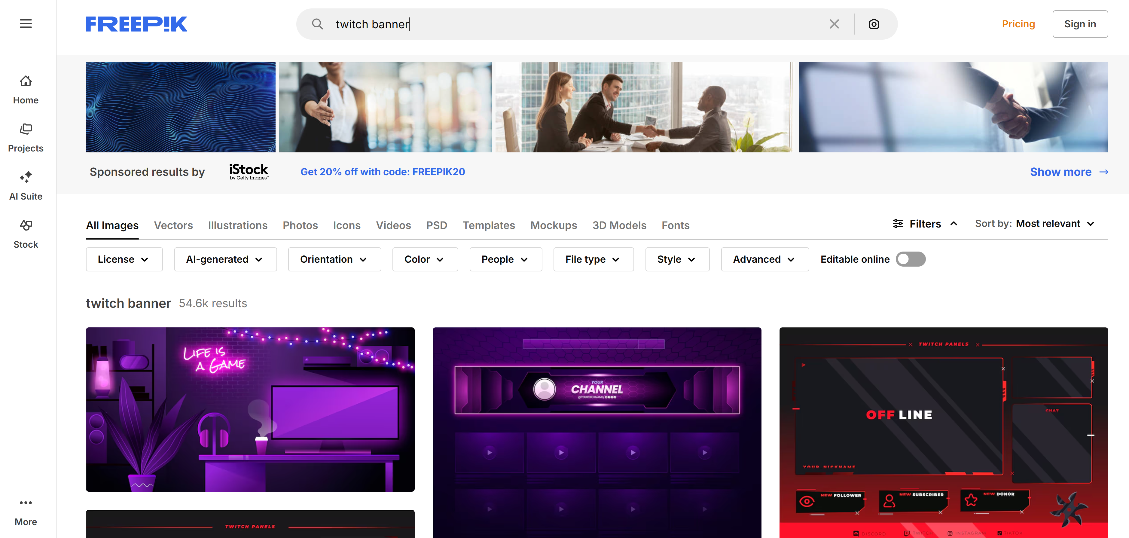 Proiectați bannerul Twitch