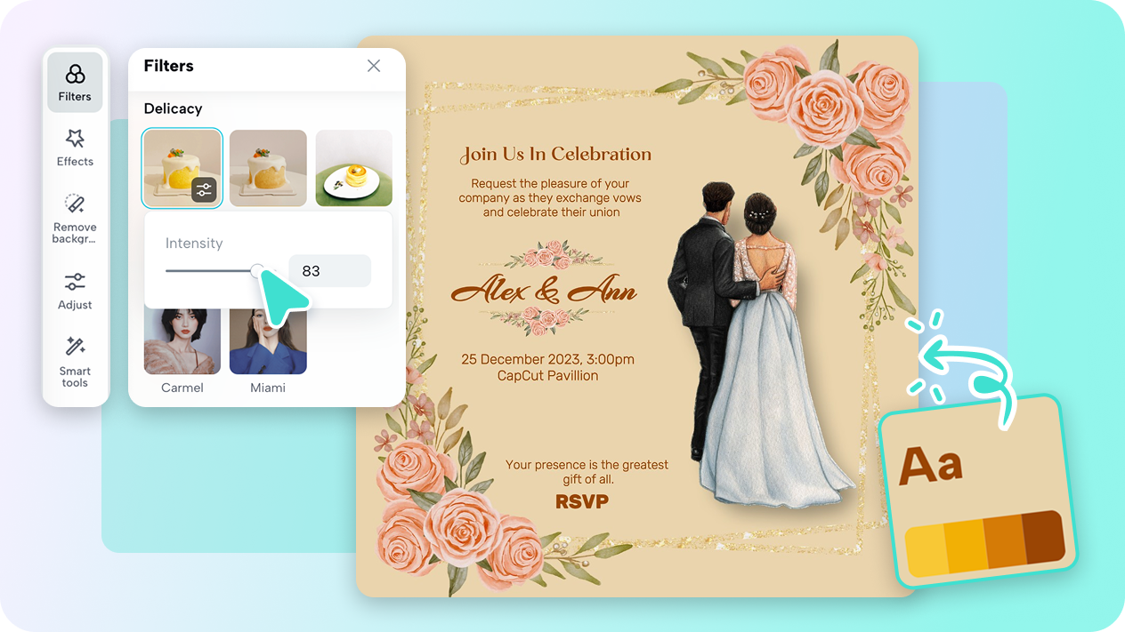 Edit your wedding invitation card