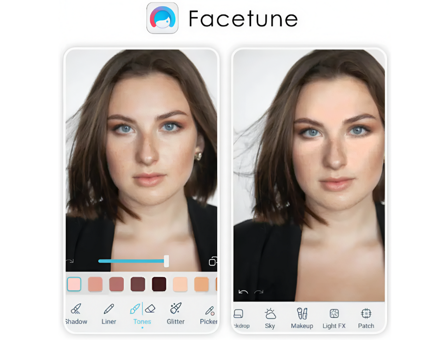 Facetune skin color changing app