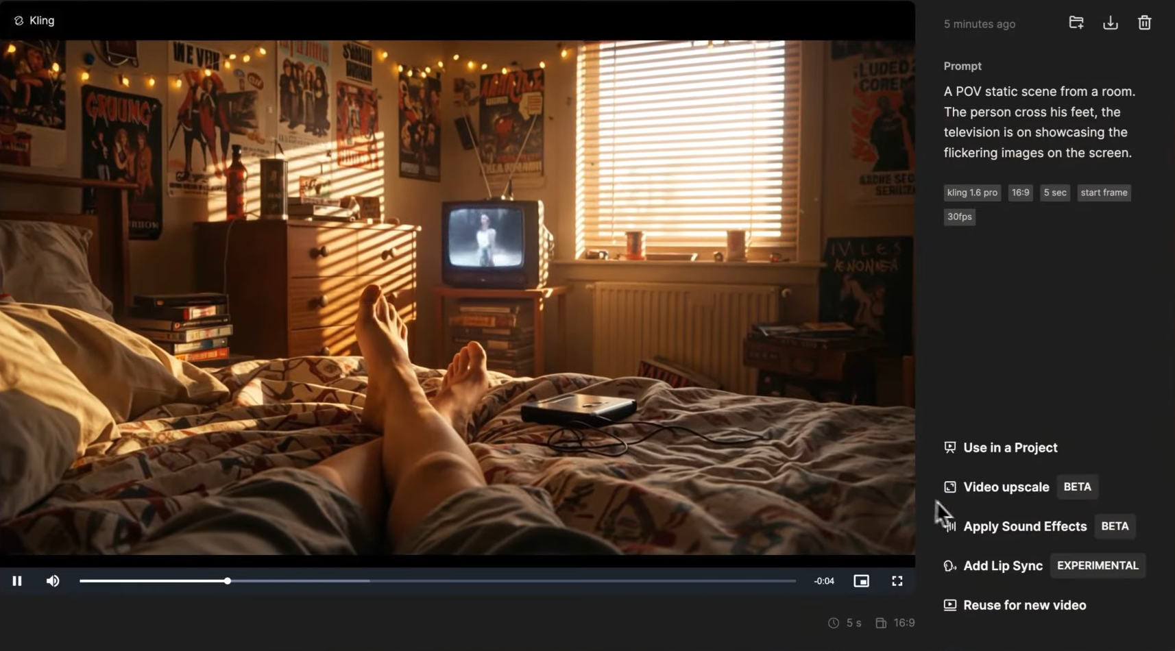 Herunterladen des Videos vom Freepik AI Video Generator