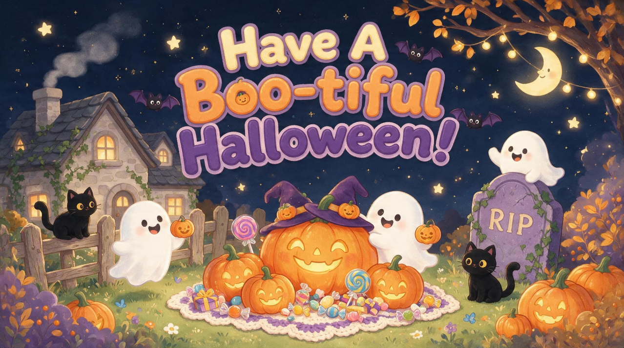 Niedliches Halloween-Poster