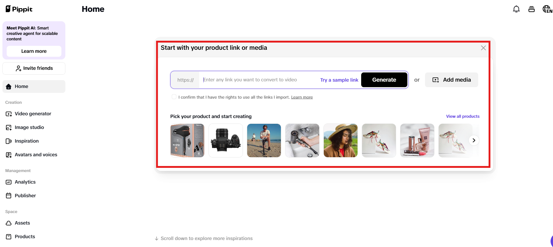 One-click video generation