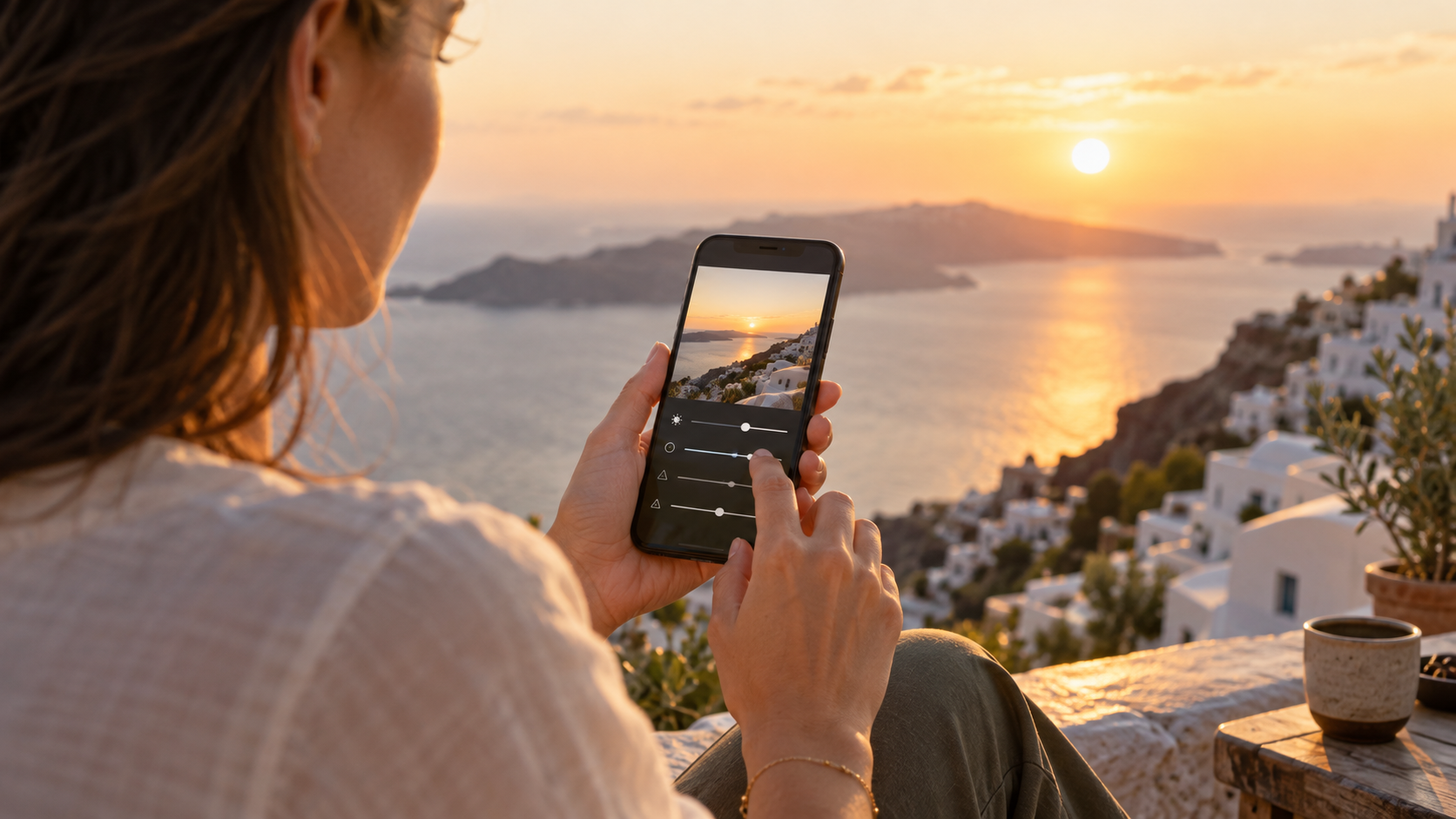 Golden-Hour Travel Color Grade example for apple photo editor