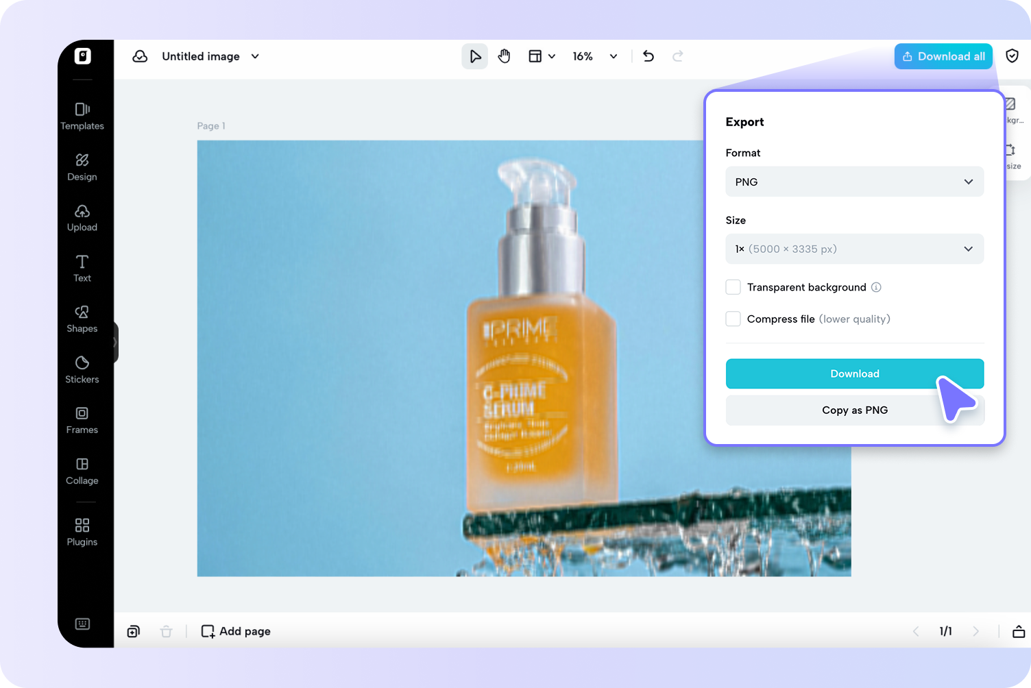 Export your photo