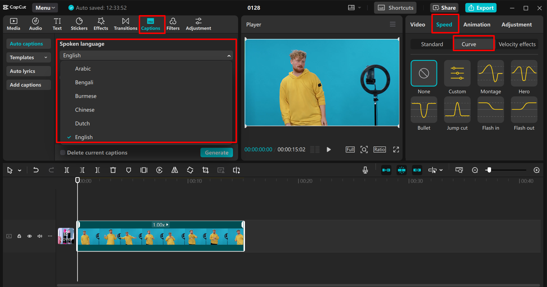 Videó szerkesztése a CapCut asztali videószerkesztőben