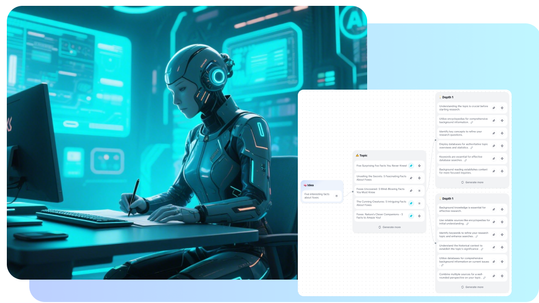 Generate ideas instantly from just one keyword using CapCut Web's mind maps