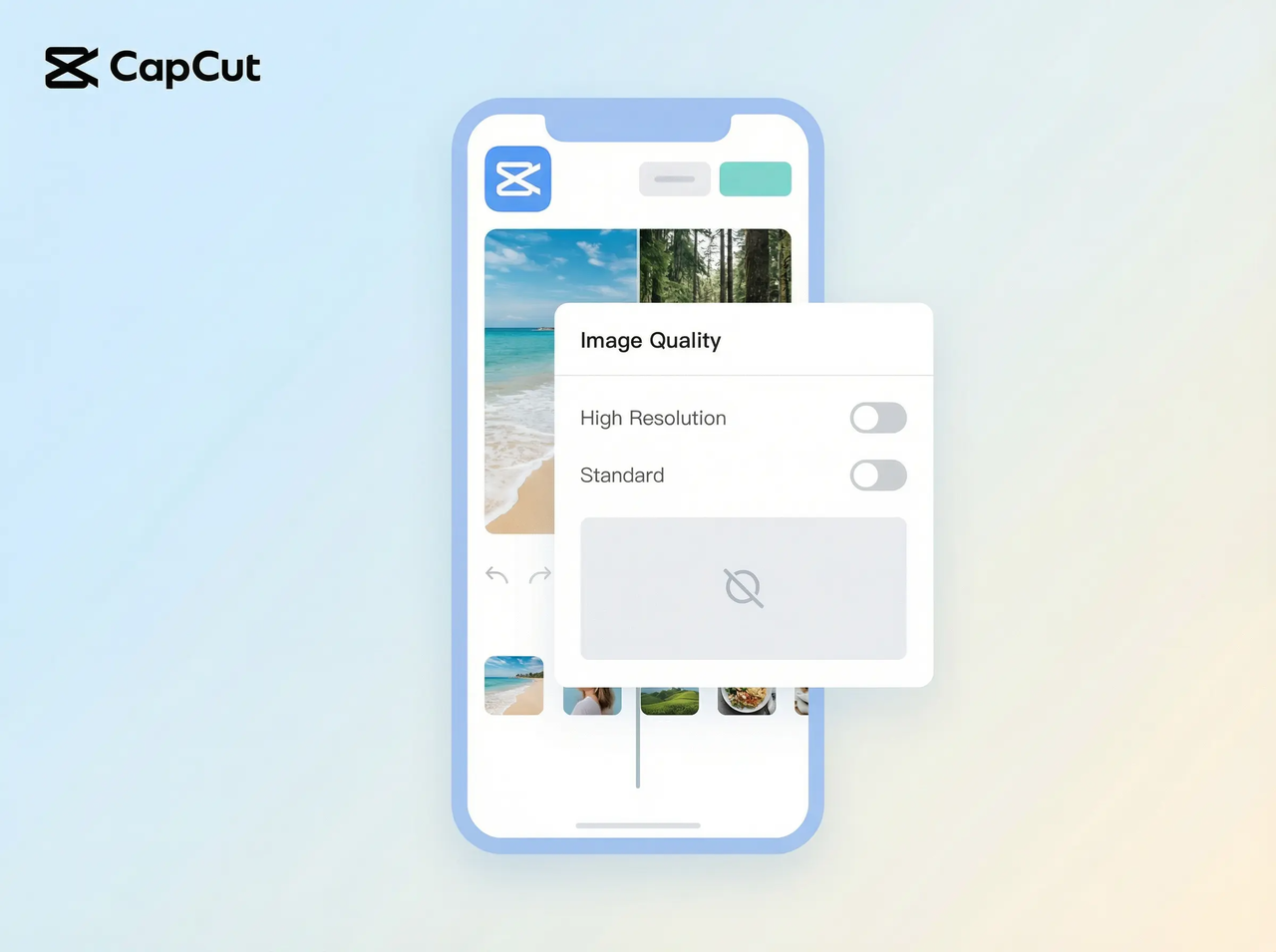 AI HD option in the image quality feature