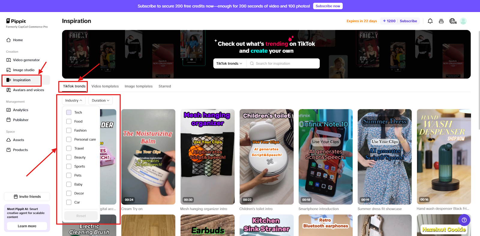Screenshot is showing how to adapt your tik tok ad