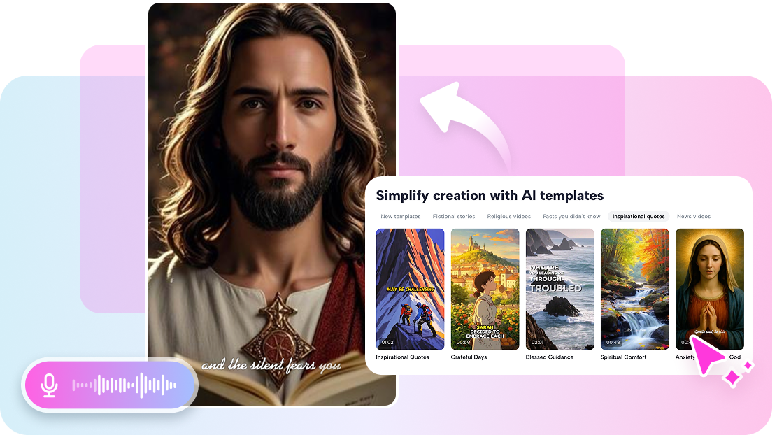 Fast video creation with a free AI template generator