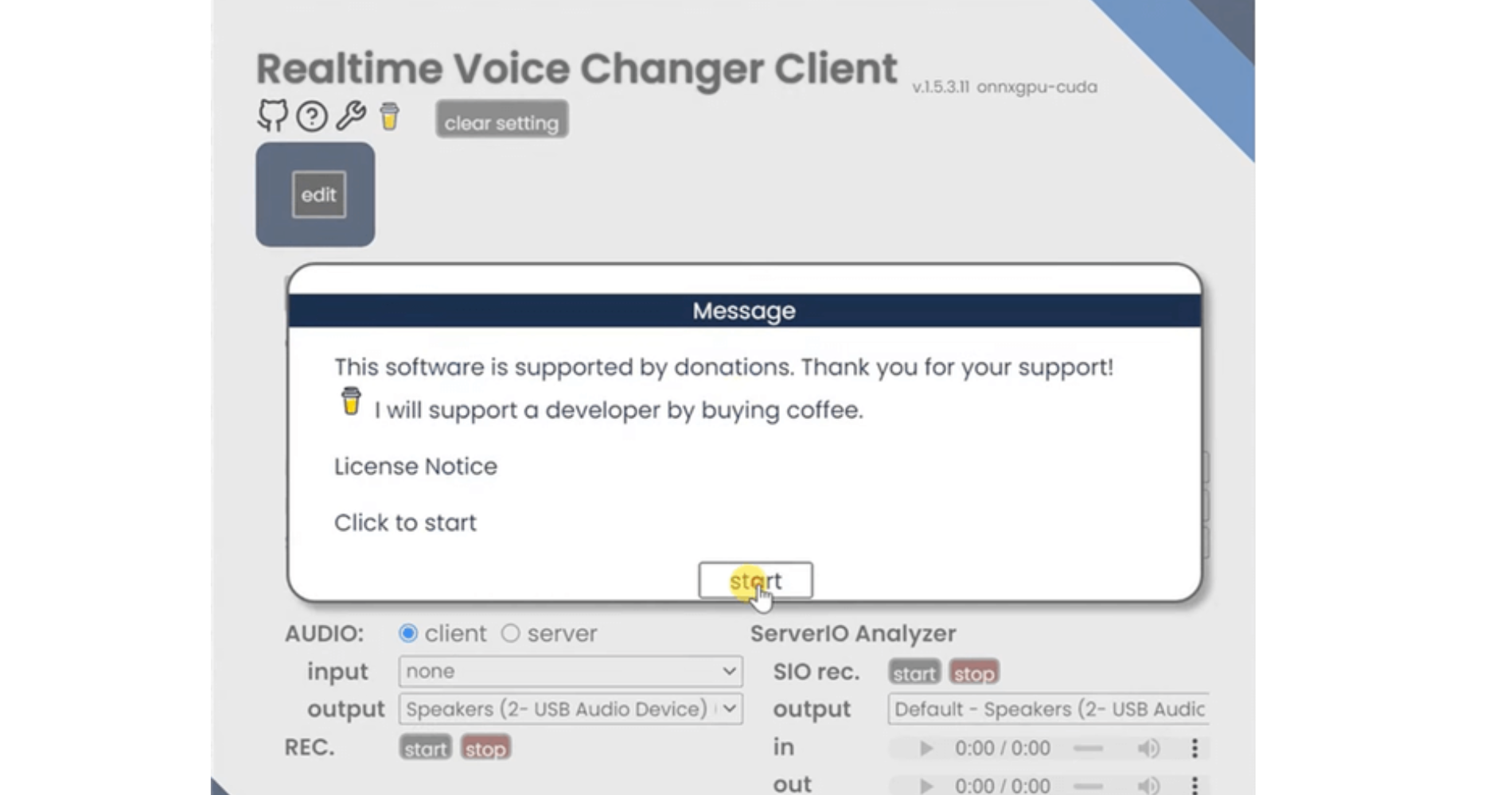 how to use W-Okada voice changer discord