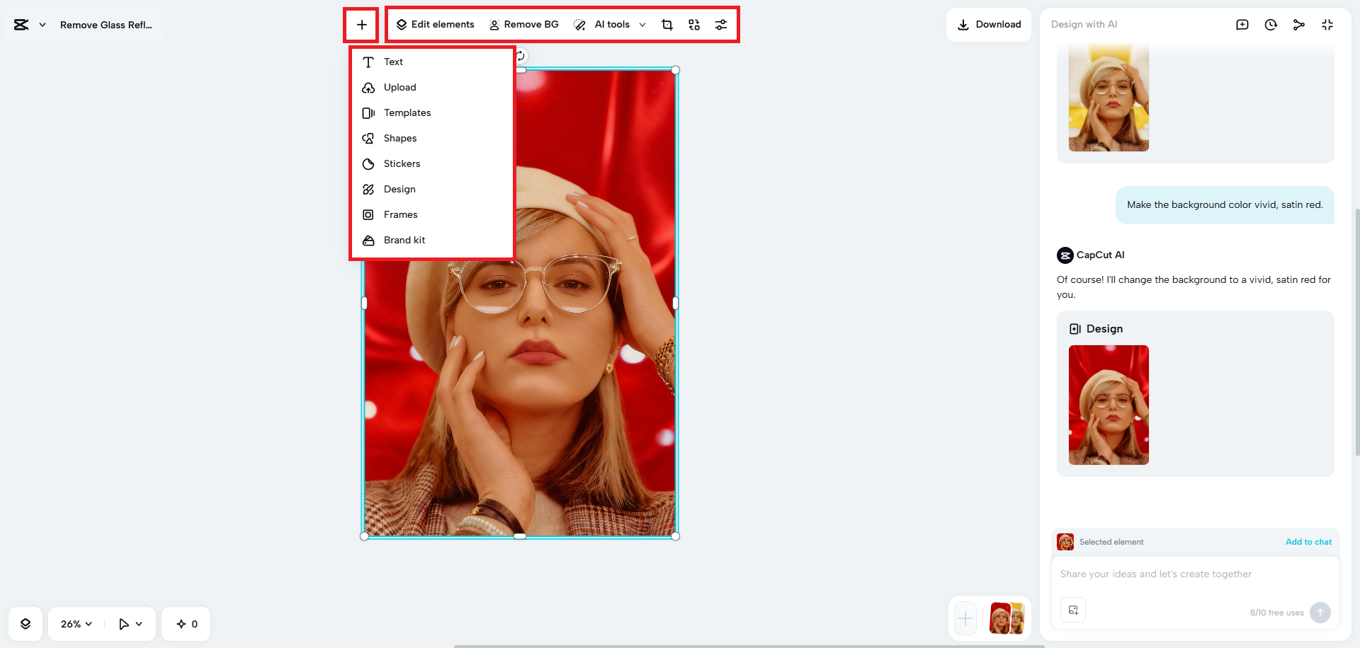 Finalize your image by editing it manually