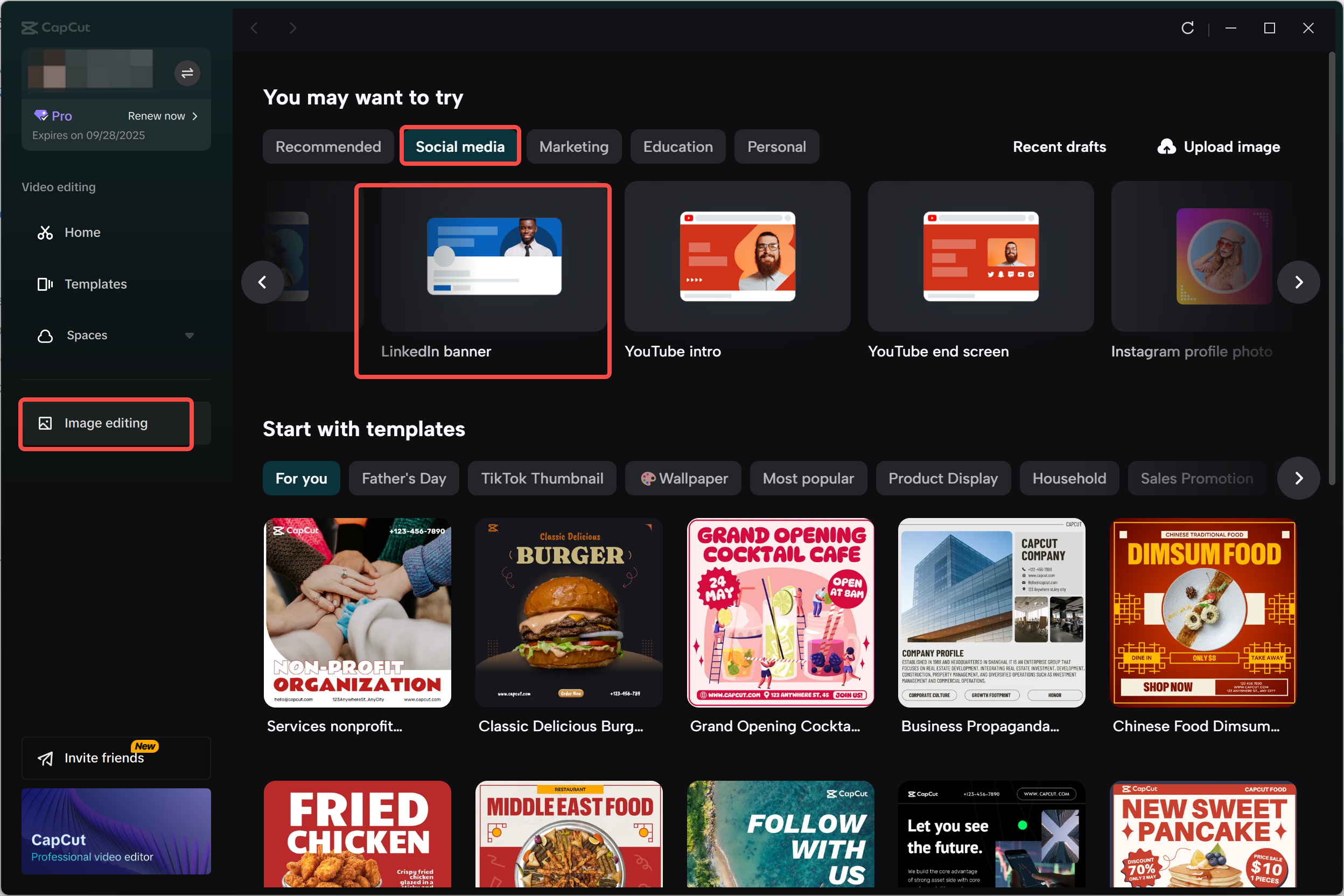 Opening the CapCut desktop video editor