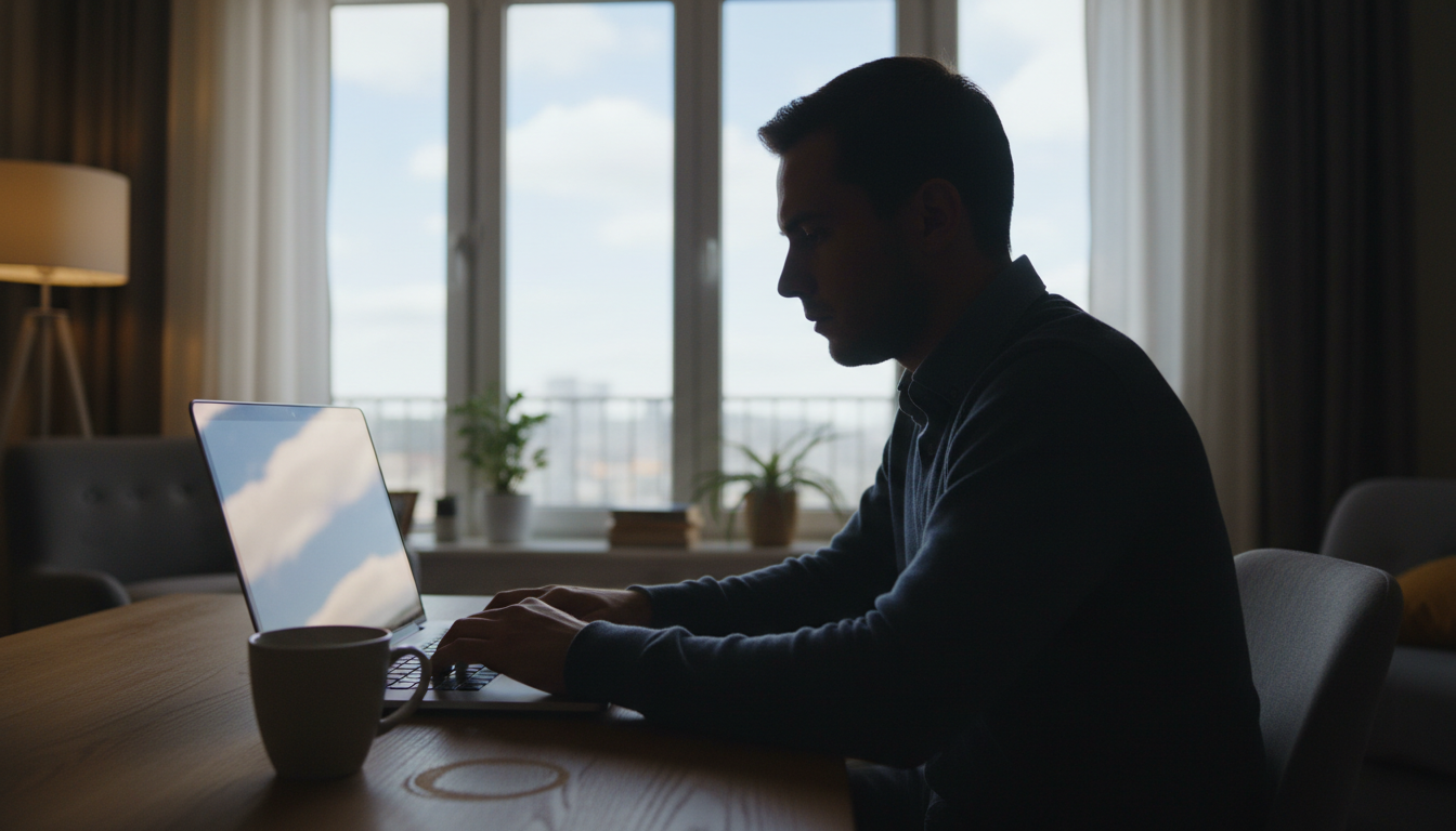 Remote work scene