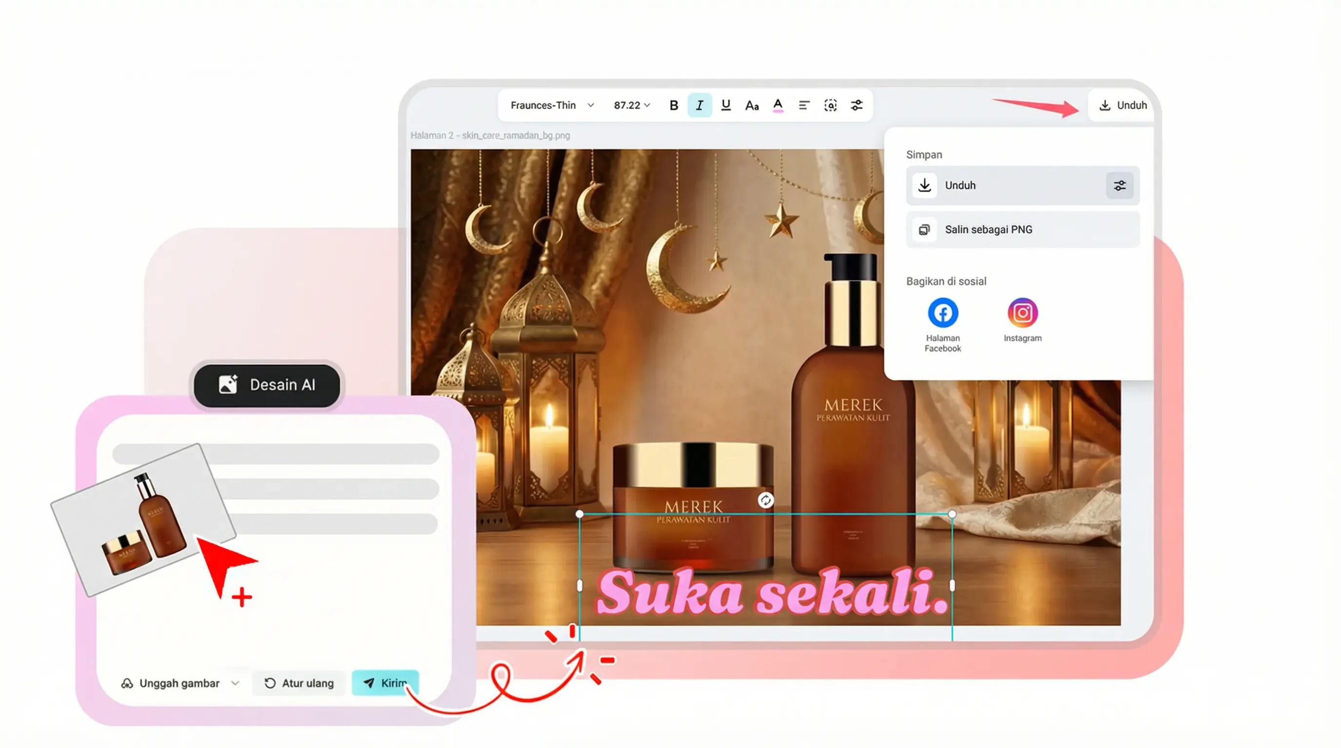 Simpan gambar yang telah diedit