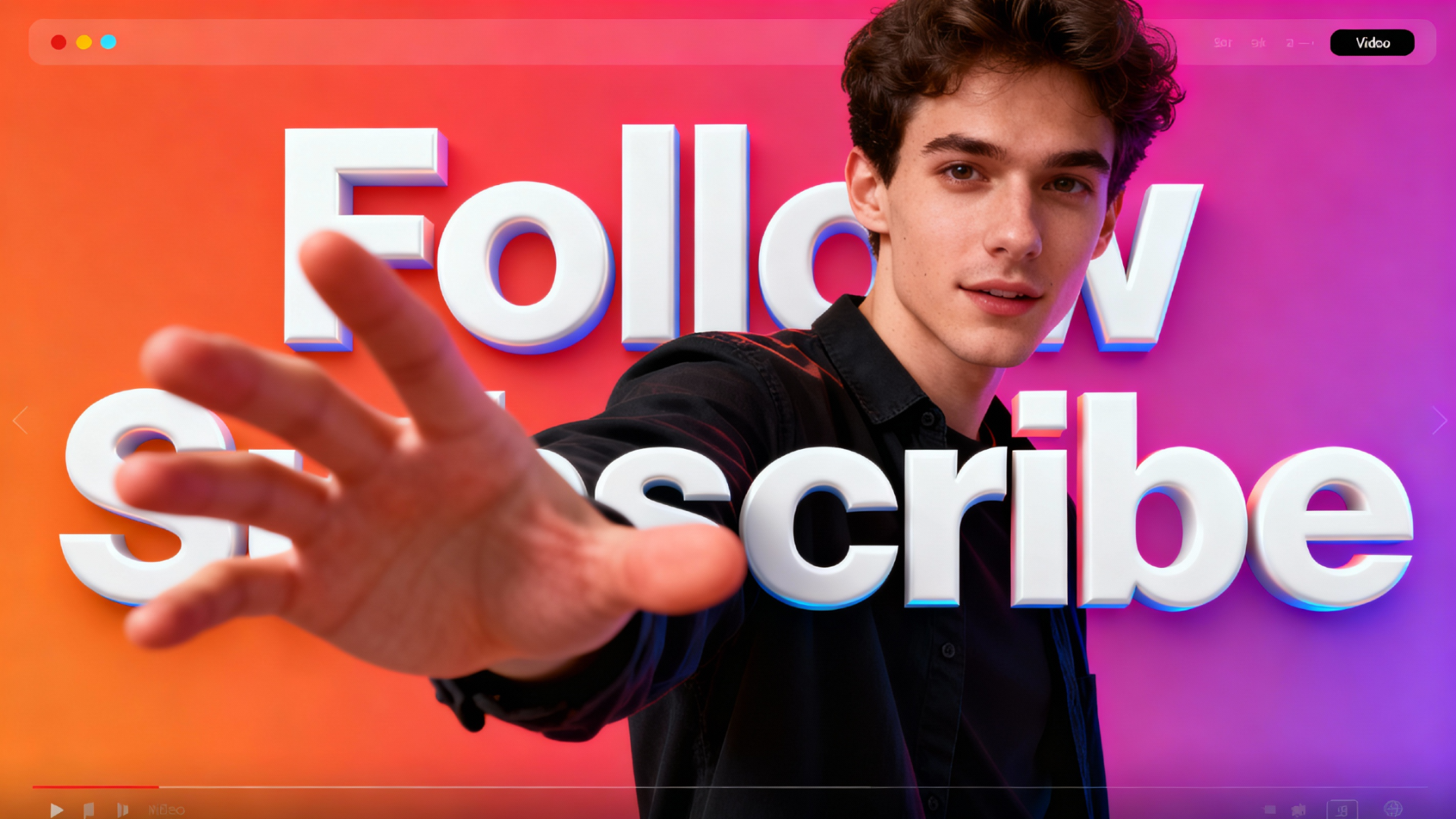 Text depth effect in adding video CTAs