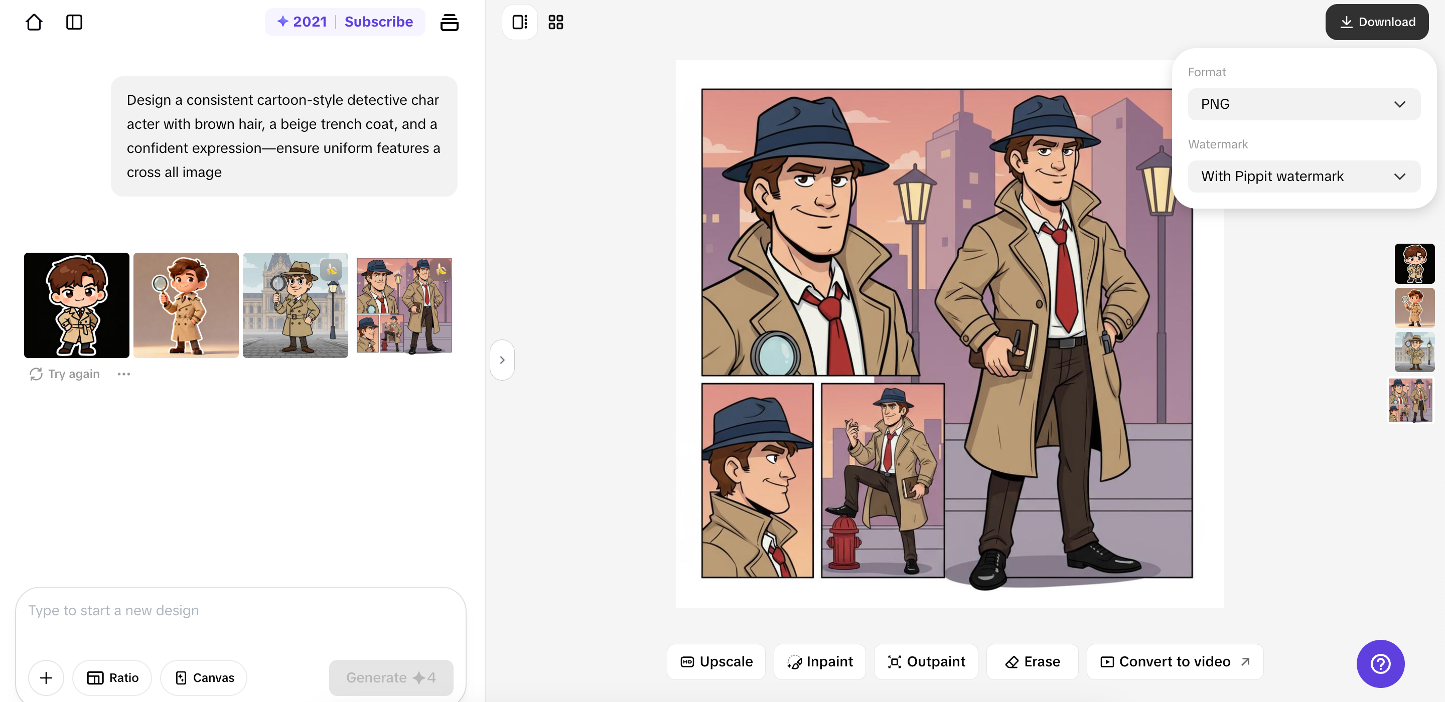 Edit and download