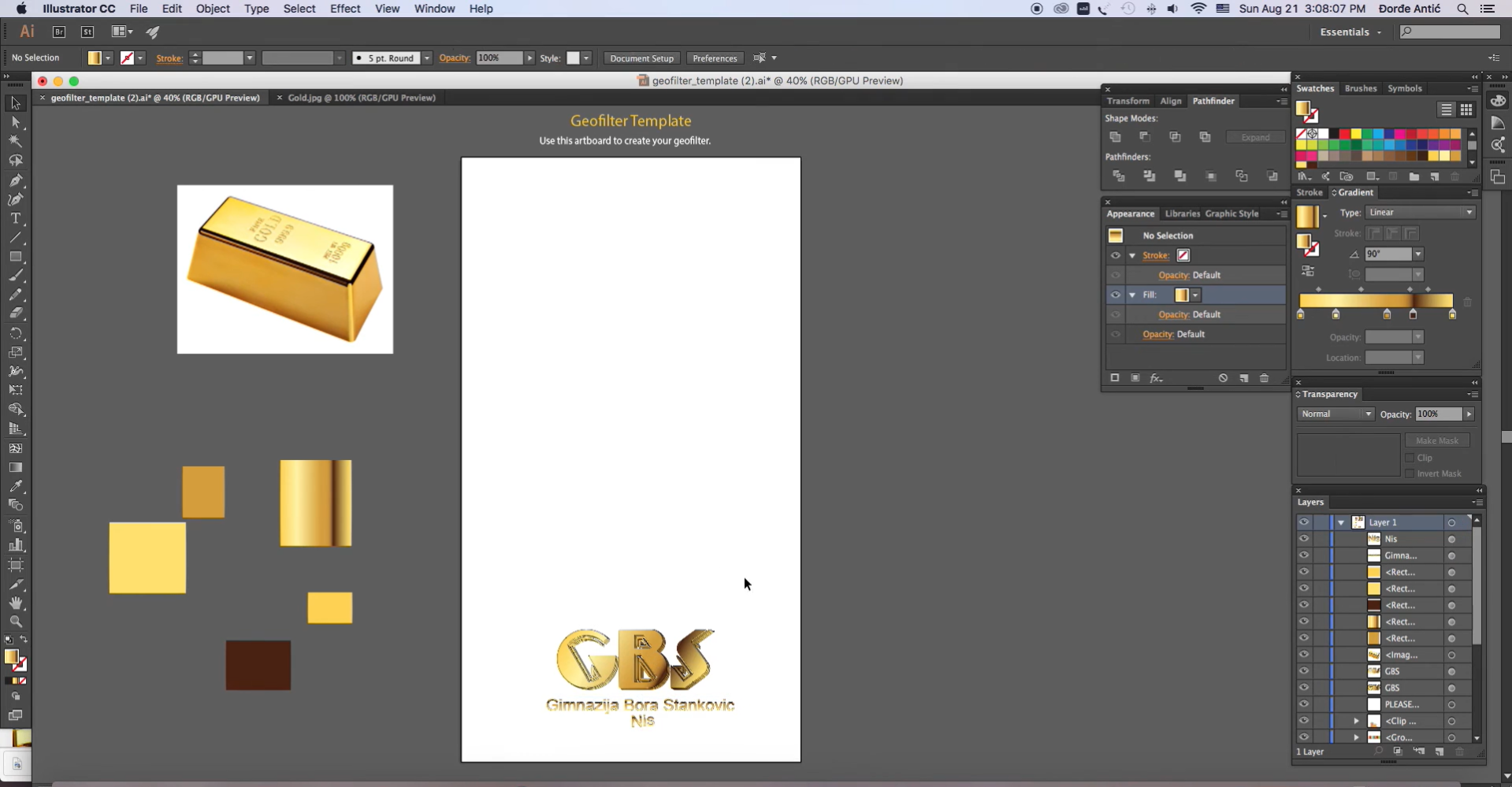 Adobe Illustrator - the handy tool to create a Snapchat geofilter