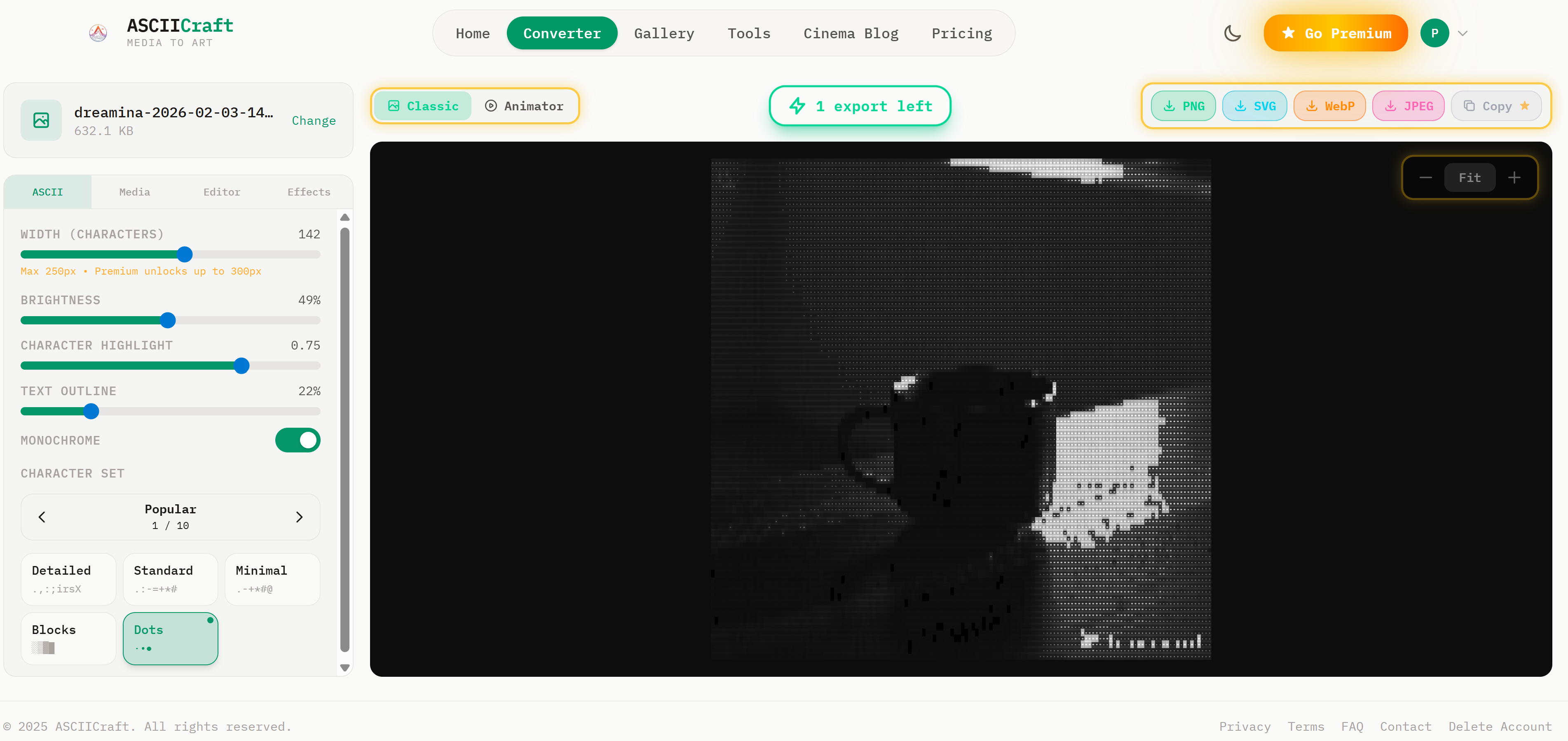 Convertor ASCIICraft