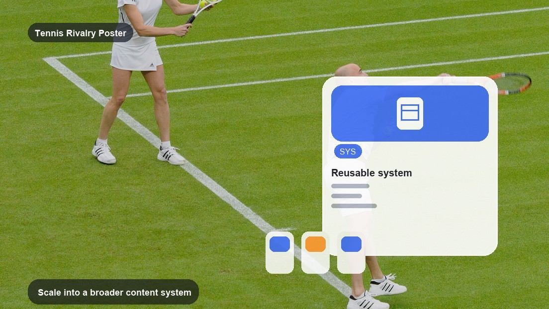 Tennis Rivalry Poster Maker realistic image for scale into a broader content system