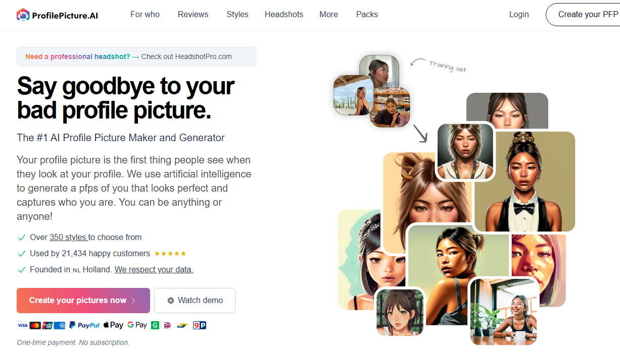  ProfilePicture.AI profilképkészítő