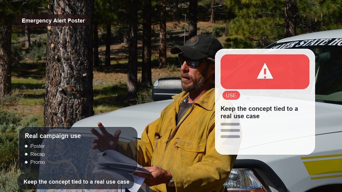 Emergency Alert Poster Maker realistic image for keep the concept tied to a real use case