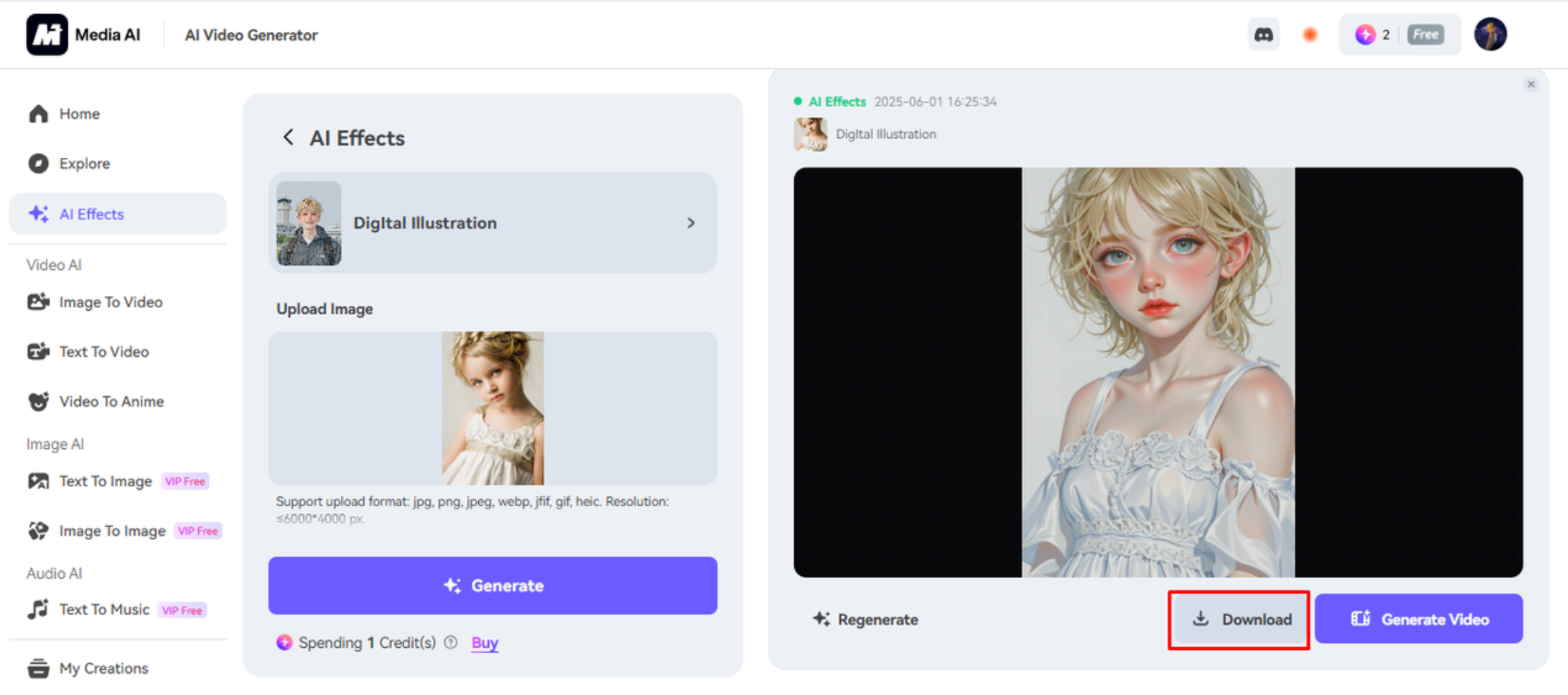 Download your cartoon image