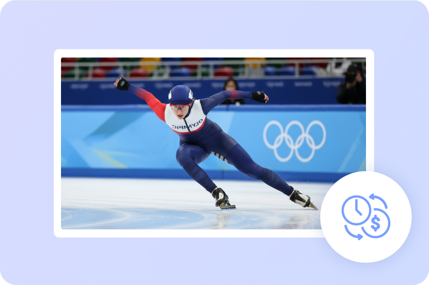 Olympics photo filter, quick professional edit result