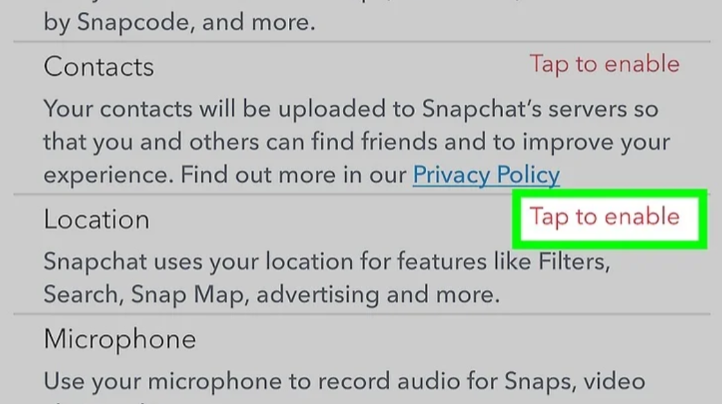 Enable location services