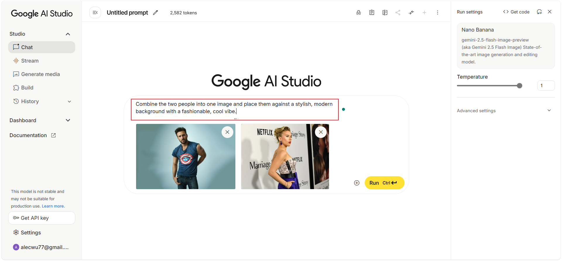 Craft a stylish group prompt
