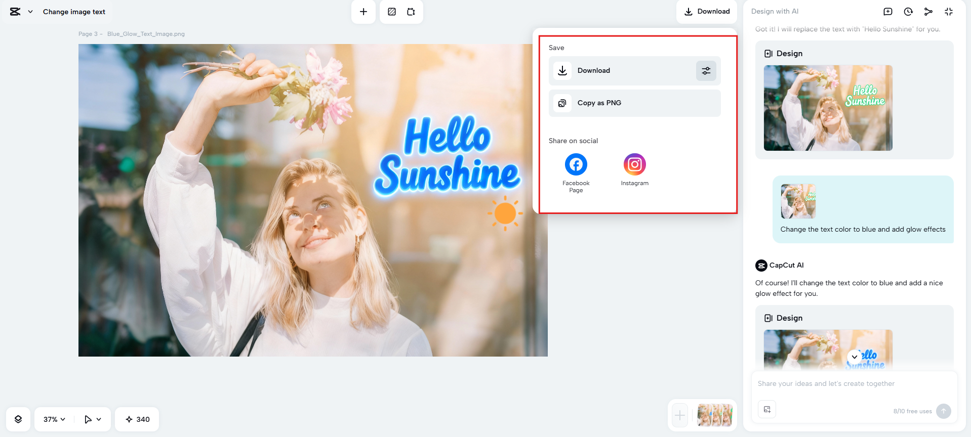 Download and share the image
