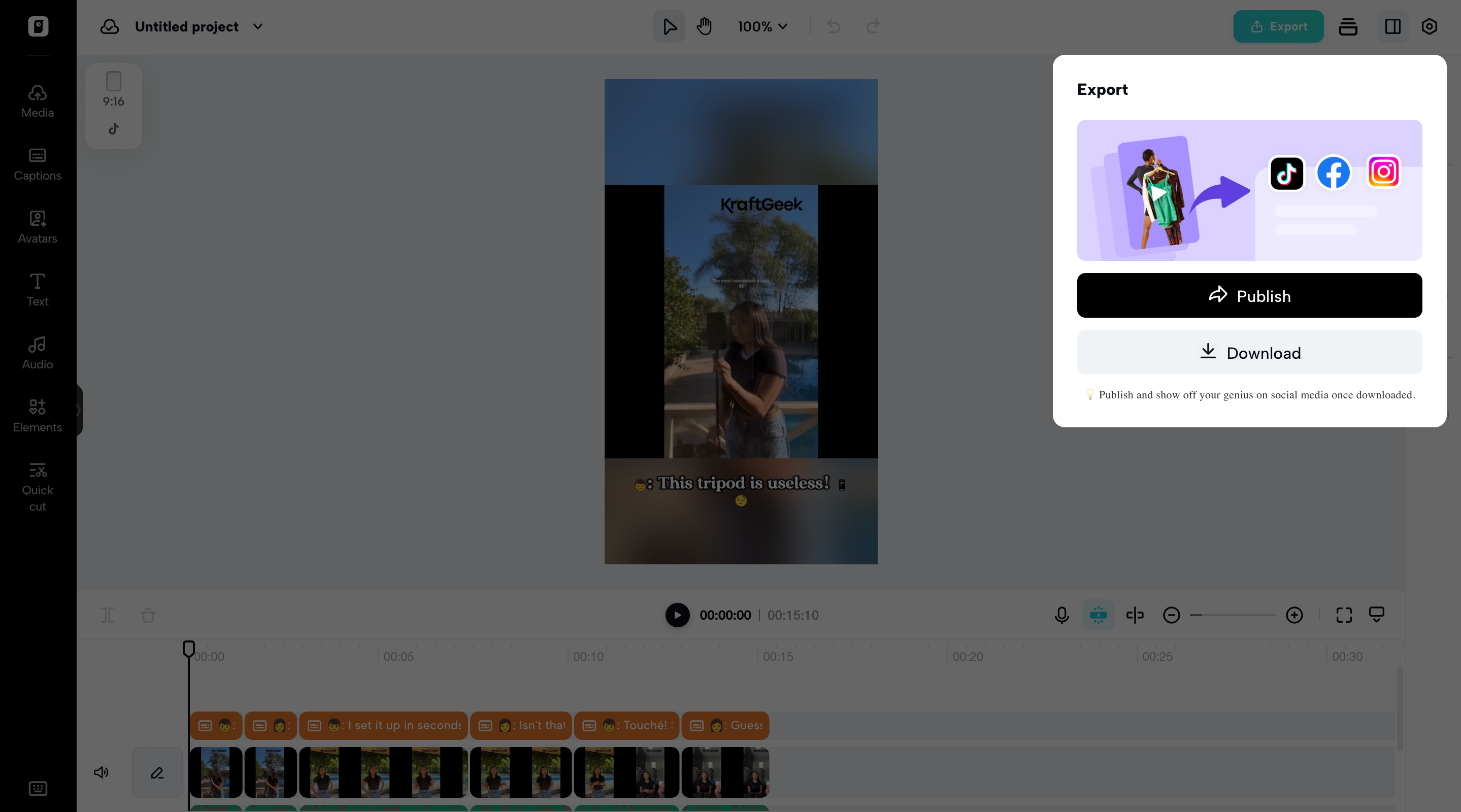 Export your video