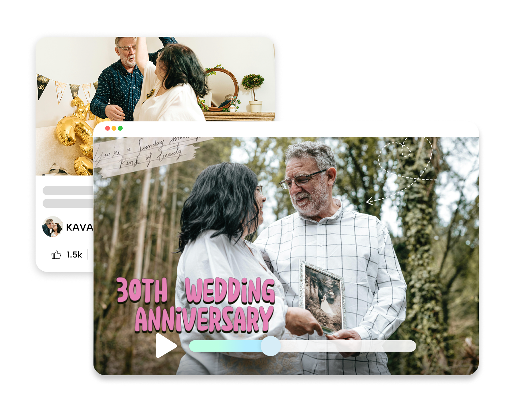 Gratis Anniversario Video Maker Online