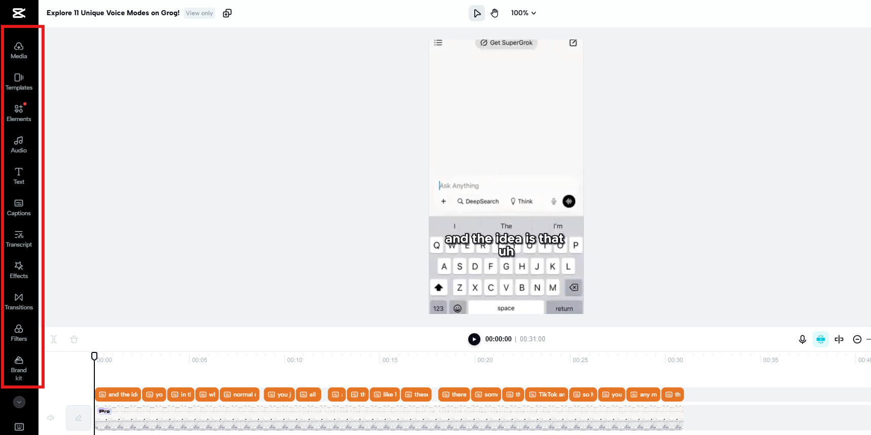 Customize the video