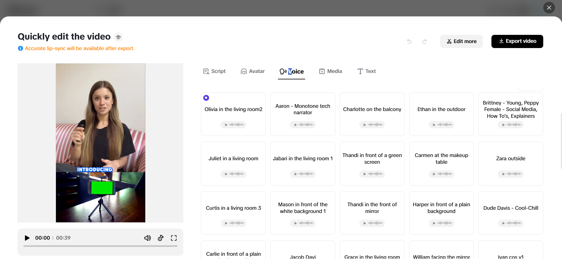 Variedade de narrações para vídeos BNPL
