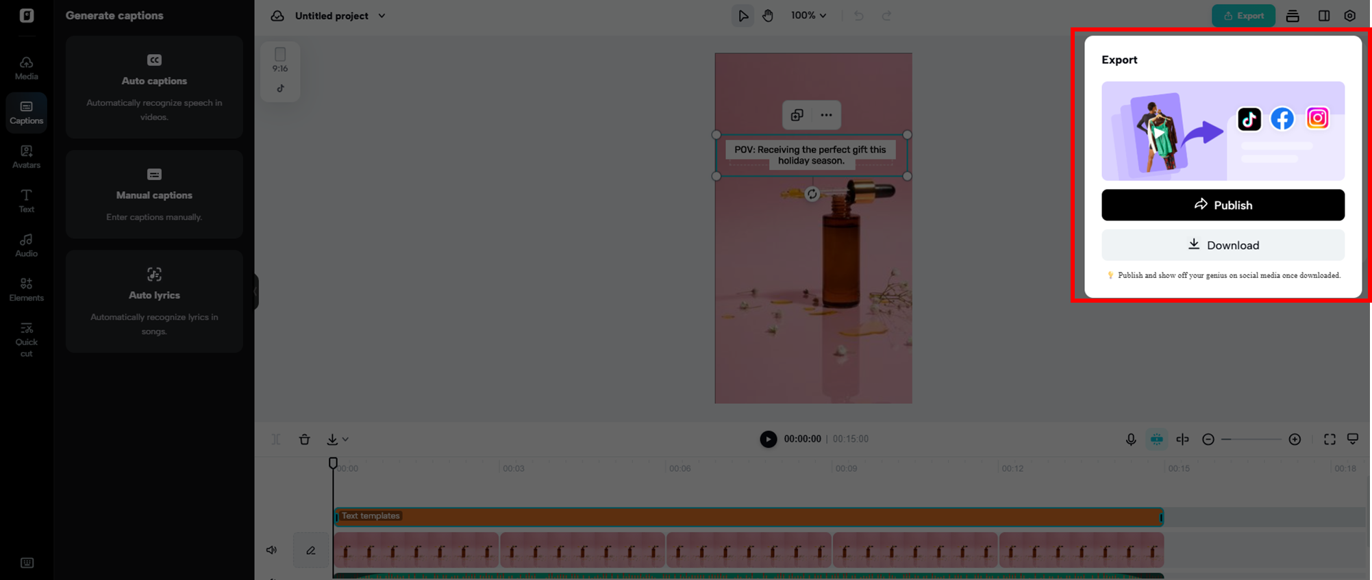 Export your video