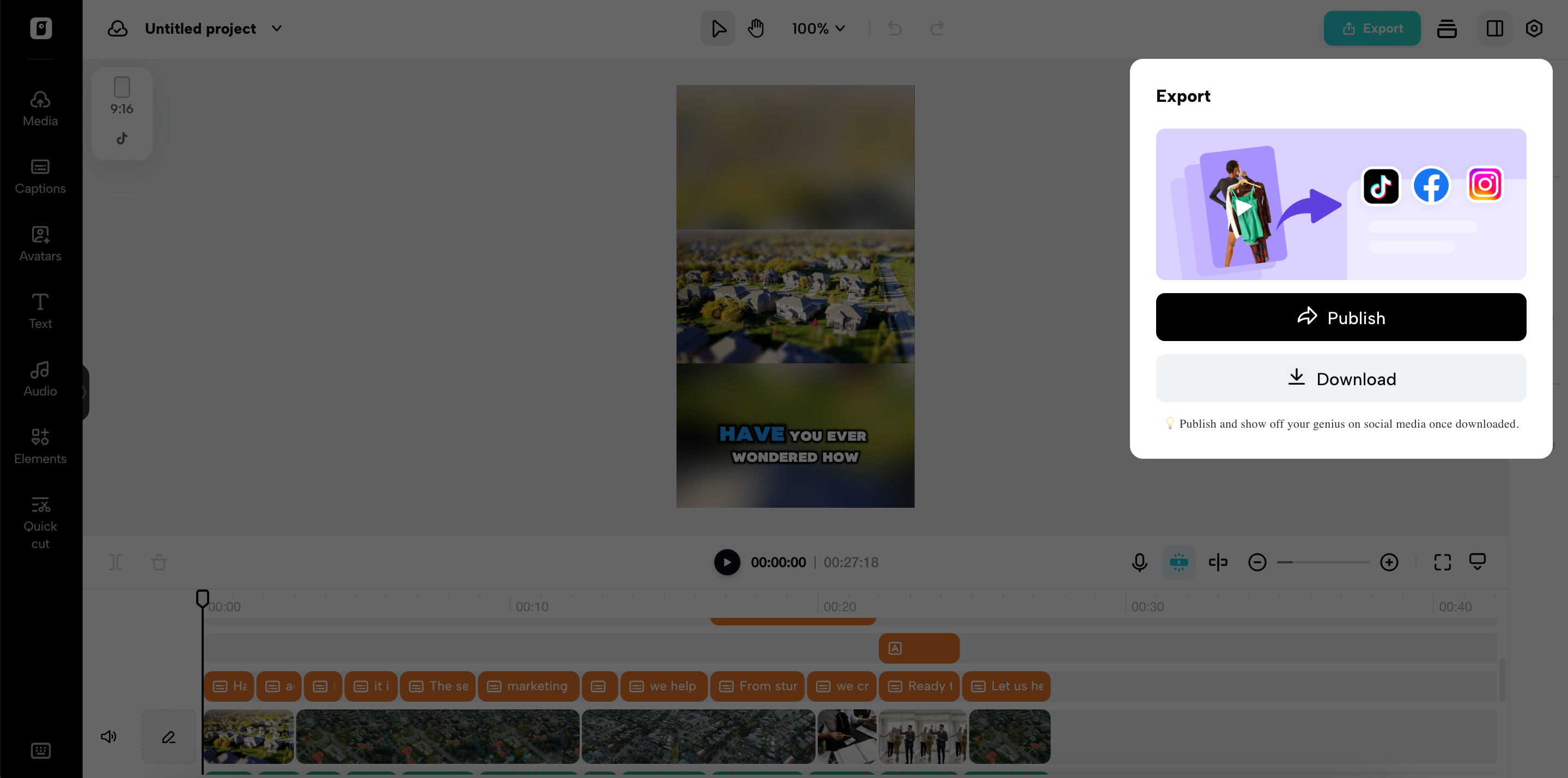 Export and share