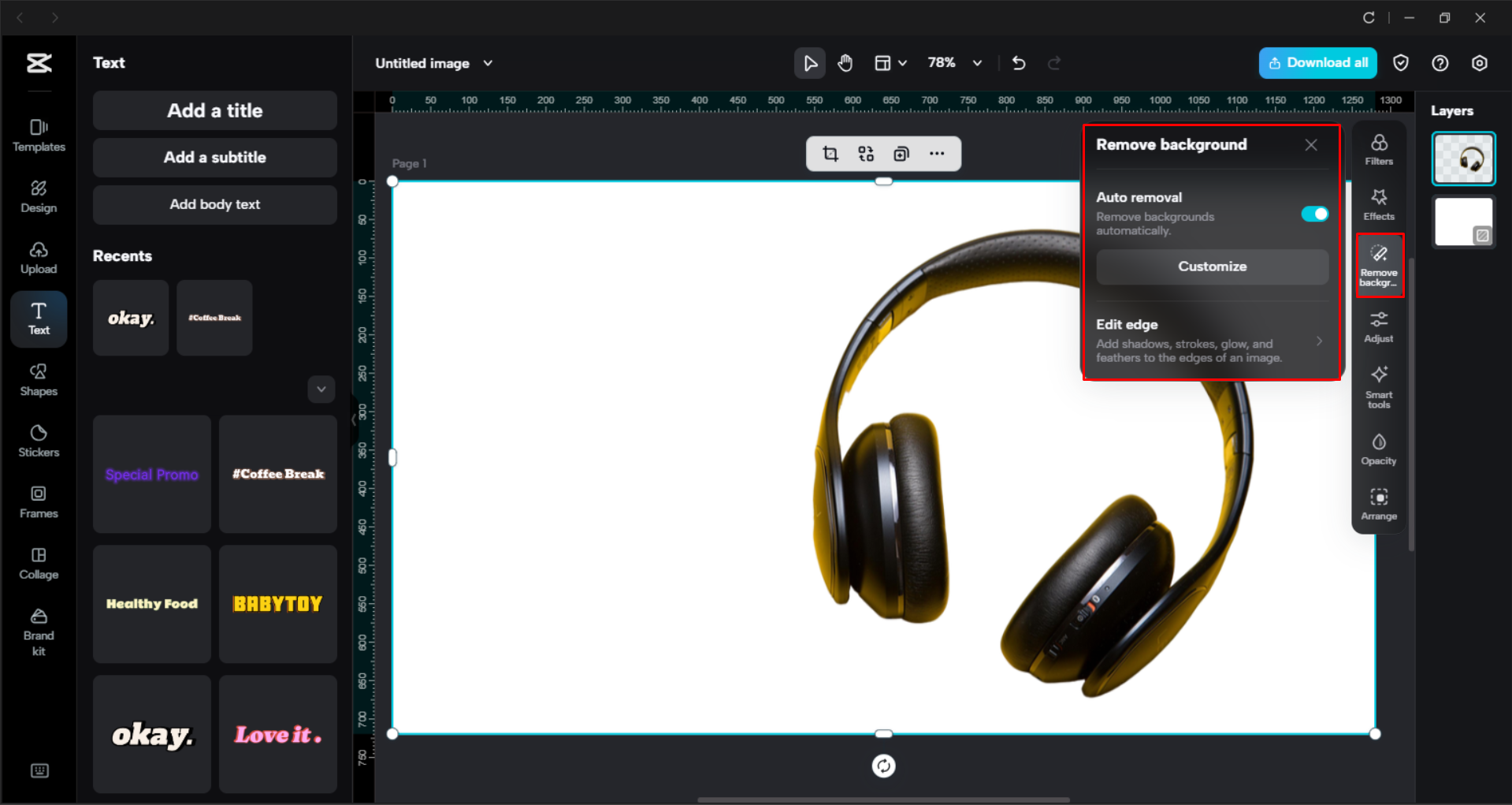Editar o plano de fundo da imagem com o editor de vídeo para desktop CapCut