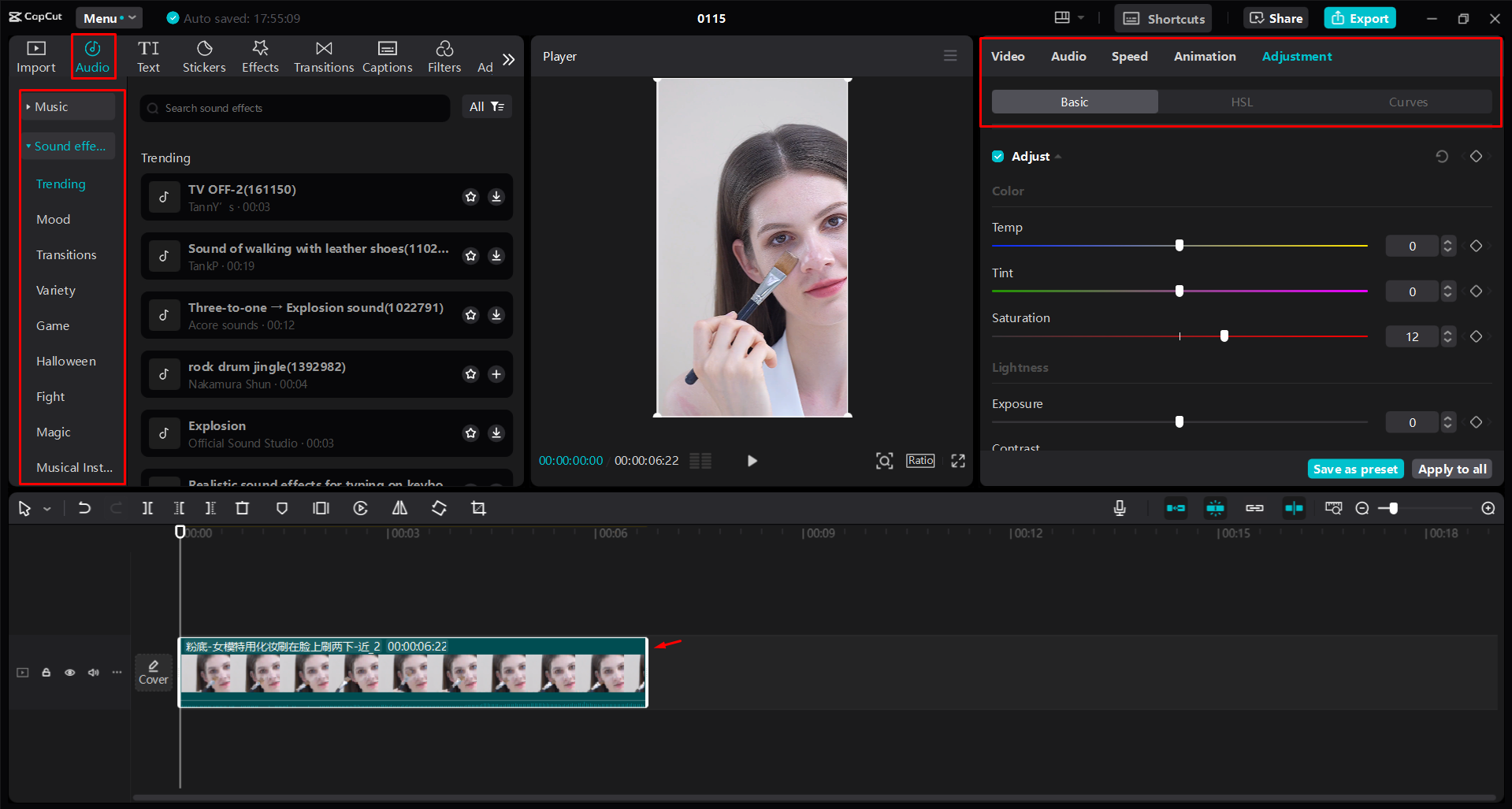 การแก้ไขวิดีโอสั้น ๆ ของ YouTube ในโปรแกรมแก้ไขวิดีโอเดสก์ท็อปCapCut