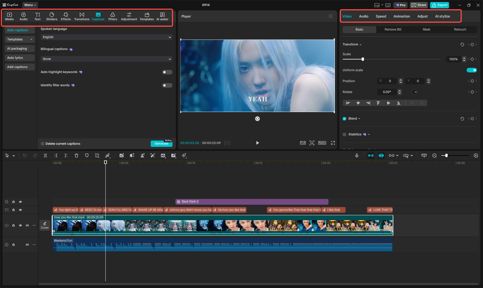 I-edit ang video gamit ang magkakaibang feature sa CapCut